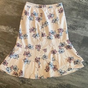 Spring/summer floral work skirt